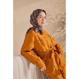 Silk Home Twill İpek Eşarp Ekose Lacivert