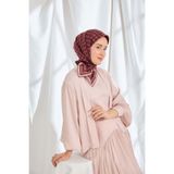 Silk Home Twill İpek Eşarp Monogram Bordo