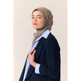 Silk Home Viskon Karışımlı Velora Eşarp Gri-Bebe Mavi-Yağ Yeşili Desenli Yumuşak Dokulu Tok Duruşlu 90x90