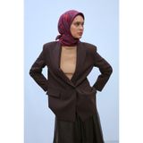 Silk Home Viskon Velora Eşarp Bordo-Şarabi Tonlu Desenli Tok Duruşlu Kaymaz 90x90
