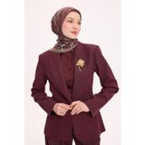 Silk Home Viskon Velora Eşarp Dört Mevsim Antik Motif Desen Kiremit Bordo 90X90