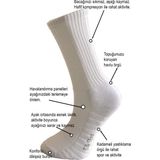 Silk Step Fit Line 4'lü Beyaz Erkek ve Bayan Spor Çorabı , Active - Fonksiyonel (4çift Beyaz) - 40 - 45