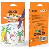 Silka 12 Li Jumbo Shiny Kuru Boya Renkli
