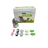 Silka Fanuslu Mini Sevimli Hayvanlar Silgi Seti 12 'li ( 1 Paket )