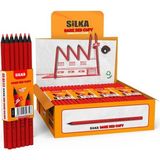 Silka Hb Kurşun Kalem Kırmızı/Bordo Gövde - 3'Lü Set
