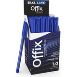 Silka Linc Offix İğne Uç Mavi Tükenmez Kalem 1mm Uç 50'li Paket
