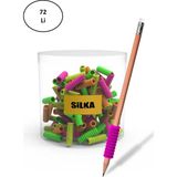 Silka Neon Spiral Kalem Tutma Aparatı 4 Renk ART.35N (72 Li Paket)