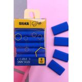 Silka Silgi Curved Mavi 8 Li Sınav Silgisi Okul Kırtasiye Ofis Kırtasiye Minnoş Silgiler