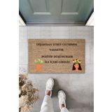 Silkcoat Home Dijital Baskı Stres Getirmek Yasaktır Dekoratif Iç Ve Dış Kapı Önü Paspası K-7305