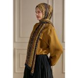 SilkTouch Hardal Bambi Desen Bordürlü Kraş Şal