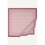 SilkTouch Kız Çocuk Kurdele Desenli Nar Çiçeği Soft Eşarp 80*80 cm