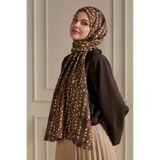 SilkTouch Turuncu Bambi Desen Bordürsüz Kraş Şal Model 2