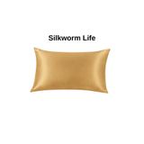 silkwormlife 100 % Ipek Yastık Kılıfı ( 50 Cm -70 Cm) FERMUARLI ,ALTIN RENGİ 1 ADET