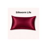 silkwormlife % 100 Saf İpek Yastık Kılıfı 1 adet ( 50 x70) BORDO RENKLİ
