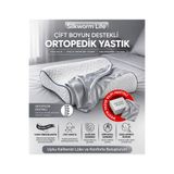 silkwormlife GÜMÜŞ GRİ % 100 İPEK KILIFI İLE ORTOPEDİK VİSCO YASTIK [ 40 x 60 x 14 cm)