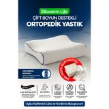 silkwormlife İPEĞİN KENDİ RENGİ % 100 İPEK KILIFI İLE ORTOPEDİK VİSCO YASTIK [ 40 x 60 x 14 cm)
