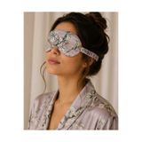 silkwormlife Silkworm Life %100 Saf İpek Desenli Uyku Ve Yoga Göz Bandı Işık Geçirmez Lüks İpek Uyku Maskesi - Gri