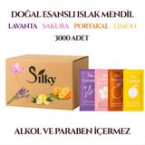 Silky Doğal Esanslı Islak Mendil Serisi - 3000 Adet - Karışık