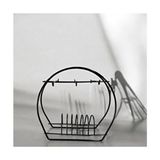 Silky Real Şık Metal 6 Kancalı Fincan Askılığı Siyah Renkli Malzeme ile Uzun Ömürlü Kullanım 1 Adet
