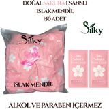 Silky Sakura Kiraz Çiçeği Esanslı Islak Mendil - 150’Li Paket