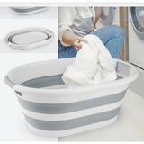 Silkyra Plastik Küçük Boy Katlanabilir Çamaşır Sepeti 25 Lt 55X35CM Gri Renk