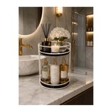 Silkyreal Beyaz 2 Katlı Banyo Kozmetik Takı Makyaj Düzenleyici ,Çok Amaçlı Organizer ,Servis Sunum Tepsisi