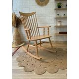Silla Teksas Sallanan Sandalye Naturel Ahşap Baba Sandalyesi