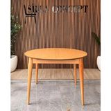 silla Vera Naturel Ahşap Oval Açılır Masa (ÇAP 110)