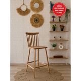 Silla Yıldız Bar Sandalyesi Naturel Ahşap Ada Sandalye