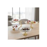 Sillage Home 3’lü Porselen Sunum Tabağı Seti , Sunum Servis Tabağı&Kase& 2 Katlı Kurabiyelik bir paket py