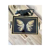 Sillage Home Kelebek Desenli Lüx Tepsi,lüx Çay Tepsisi,servis Sunum Tepsisi,çay Kahve,çeyizlik