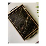 Sillage Home Mermer Desenli Lüx Tepsi,lüx Çay Tepsisi,servis Sunum Tepsisi,çay Kahve,çeyizlik