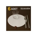 Silmaril 6 Lı Set 30 Cm Çap Runner,Amerikan Servisi 6 Adet Yıkanabilir Temizlenebilir Runner,Supla Seti