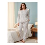 Silona Homewear Outsize Relly Büyük Beden Desenli Kadın Pijama Takımı