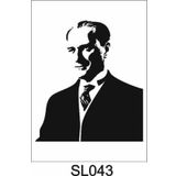 Siluet Desenler Stencil Şablon (40x40) SL-043