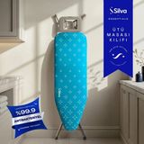 Silva Aura Ütü Masası Kılıfı 50 x 140 cm Yıldız Desenli %100 Pamuklu 4 Katmanlı Yapı - Turkuaz - 50x140