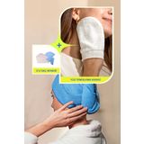 Silva Bakım Seti (Mikrofiber İkili Saç Bonesi Pembe-Mavi + Premium Yüz Temizleme Kesesi)