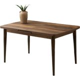 Silva Barok Ceviz Desen Ahşap Ayak Açılır 130X80 Masa (Açılımış Ölçüsü 160X80) - 130 X 80