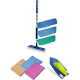 Silva Mikrofiber Mop 3 Lü Set + El Mopu + 3 Lü Süper Temizlik Bezi
