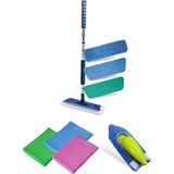 Silva Mikrofiber Mop 3 Lü Set + Üçlü Cam Bez + El Mopu