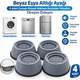 Silva Nature Beyaz Eşya Altlığı Ayağı 4 Adet – Çamaşır Bulaşık Makinesi Buzdolabı Yükseltici Titreşim Önleyici Kaymaz Ayak - Renk