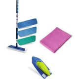 Silva Network Silva Şubat 2021-1 Hijyen Seti Üçlü (Islak-Kuru-Duvar) Mikrofiber Mop + Mikrofiber Çok Amaçlı El Mopu + Mikrofiber Cam Bezi
