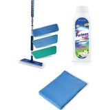 Silva Network Silva Şubat 2021-2 Hijyen Seti - Genel Yüzey Temizleyici +Üçlü Mikrofiber Mop Seti Islak-Kuru-Duvar + Mikrofiber Cam Bezi