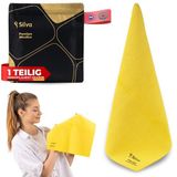 Silva Premium Çok Amaçlı Mikrofiber Temizlik Bezi, 38 x 35 cm Sarı,%99,9 Antibakteriyel, Kuru Toz Alma ve Nemli Yağ Temizliği, Mutfak Tezgah Cam Çelik Mobilya İçin, İz Bırakmaz, Yıkanabilir, 1 Adet