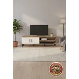 Silva Tv Ünitesi: 2 Raflı, 2 Kapaklı 176CM - Modern ve Fonksiyonel Tasarım - Ahşap - Çam