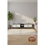 Silva Tv Ünitesi 220CM 3 Raflı 4 Kapaklı Antrasit-Aytaşı Modern Tasarım - Antrasit - Aytaşı