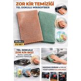 Silva Zor Kir Temizlik Bezi Tel Dokulu Sihirli Mikrofiber Bez [ 2,li Set ] - 30x30