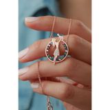 Silvano Jewelry 925 Ayar Anne Bebek Rose Gümüş Kolyesi