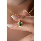 Silvano Jewelry 925 Ayar Gold Kaplumbağa Gümüş Kolye