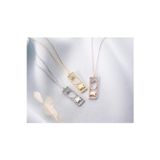 Silvano Jewelry 925 Ayar Gold Plaka Şans Gümüş Kolye